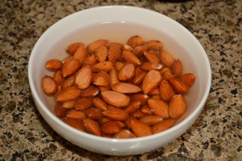 Almonds soaking